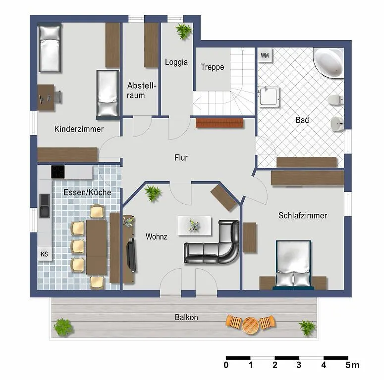 Ferienwohnung Maria Waldblick 95 Qm, Apartment Burtenbach